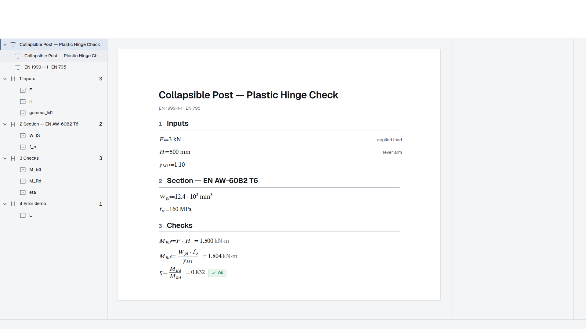 The outline builder inside the editor